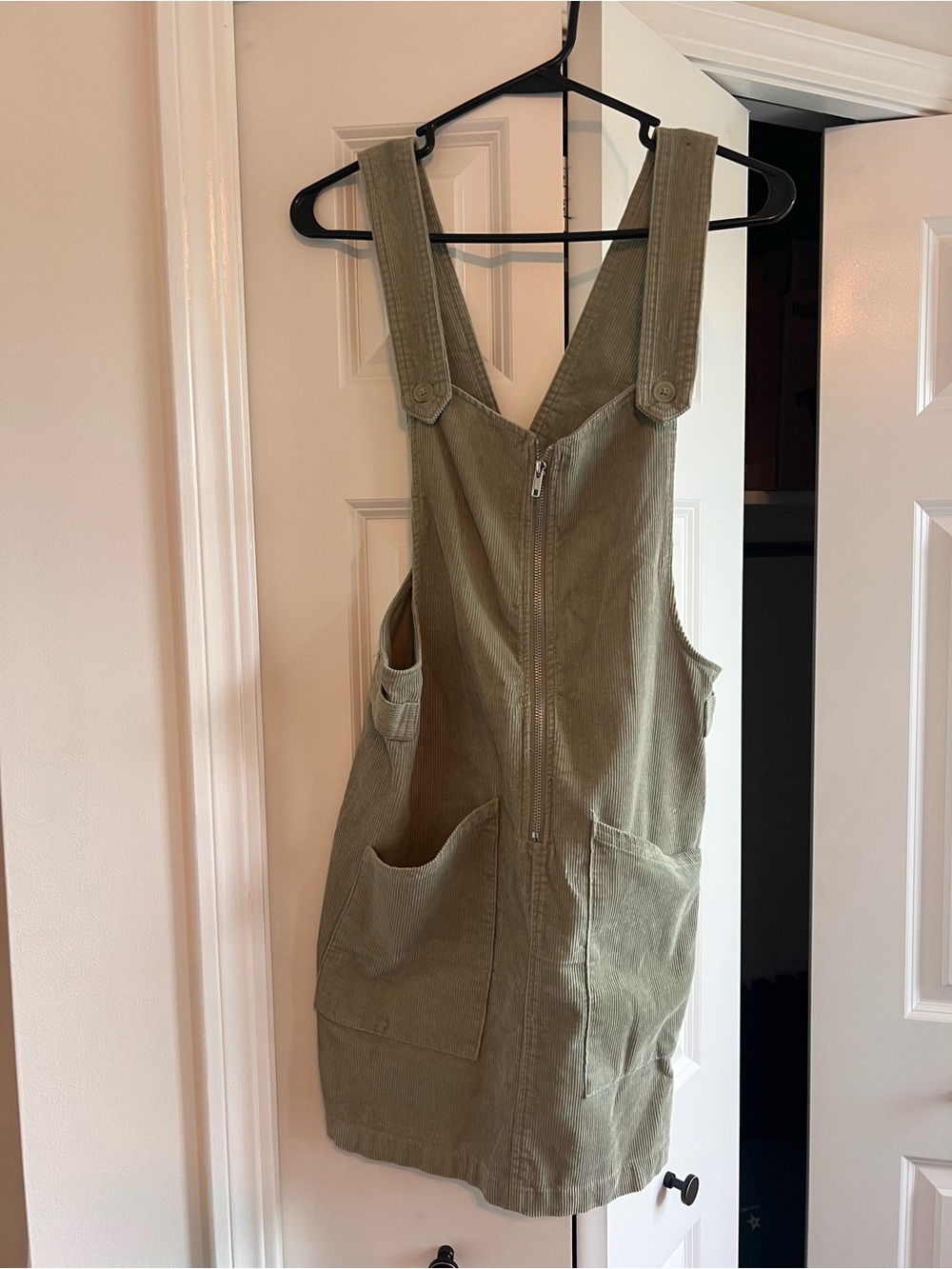 wild fable Olive Green Corduroy Pinafore Mini Dress
